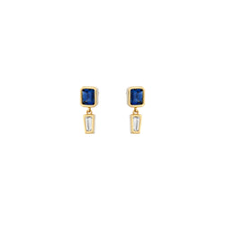 BLUE SAPPHIRES & DIAMOND EARRINGS SAMPLE