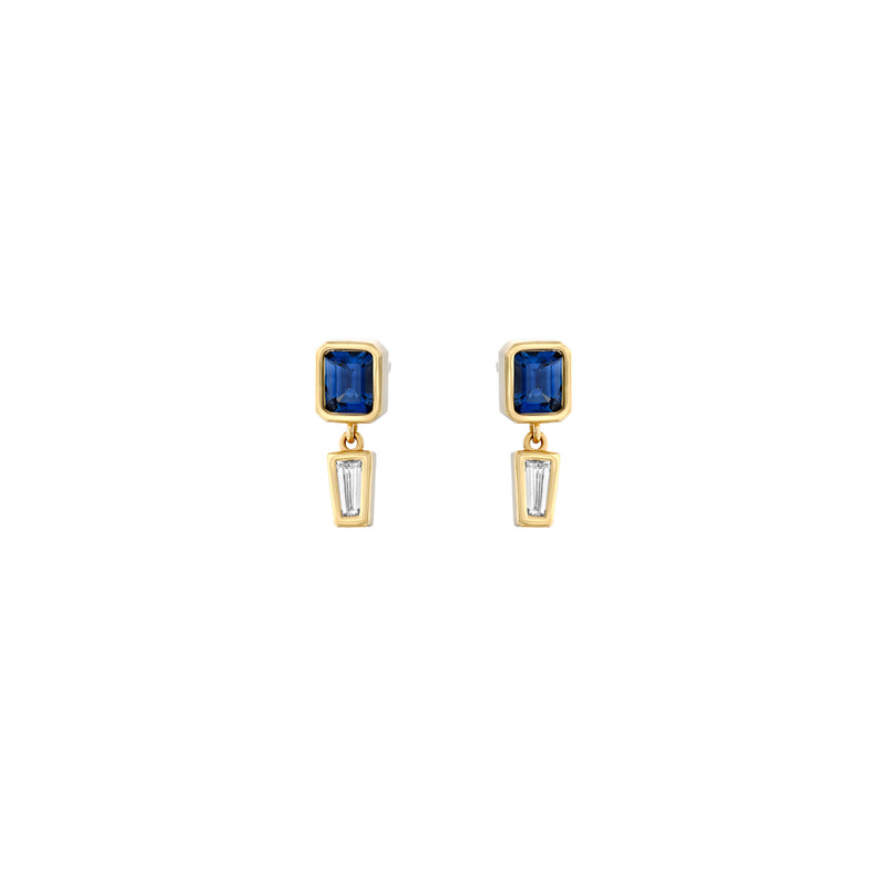 BLUE SAPPHIRES & DIAMOND EARRINGS SAMPLE