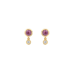 PINK SAPPHIRES AND DIAMOND EARRINGS SAMPLE