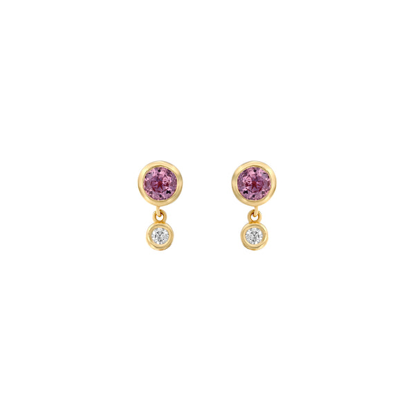 PINK SAPPHIRES AND DIAMOND EARRINGS SAMPLE