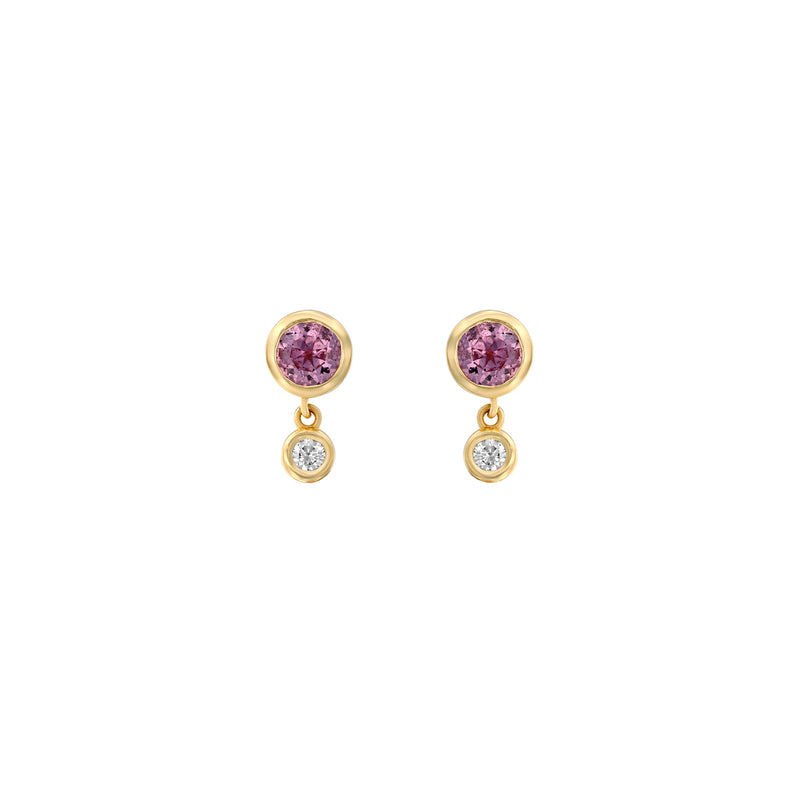 PINK SAPPHIRES AND DIAMOND EARRINGS SAMPLE