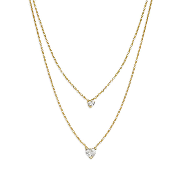 2 HEARTS DIAMOND NECKLACE