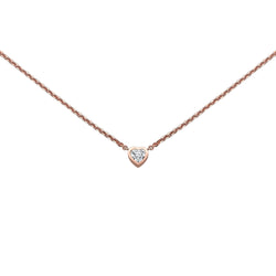 HEART BEZEL DIAMOND NECKLACE