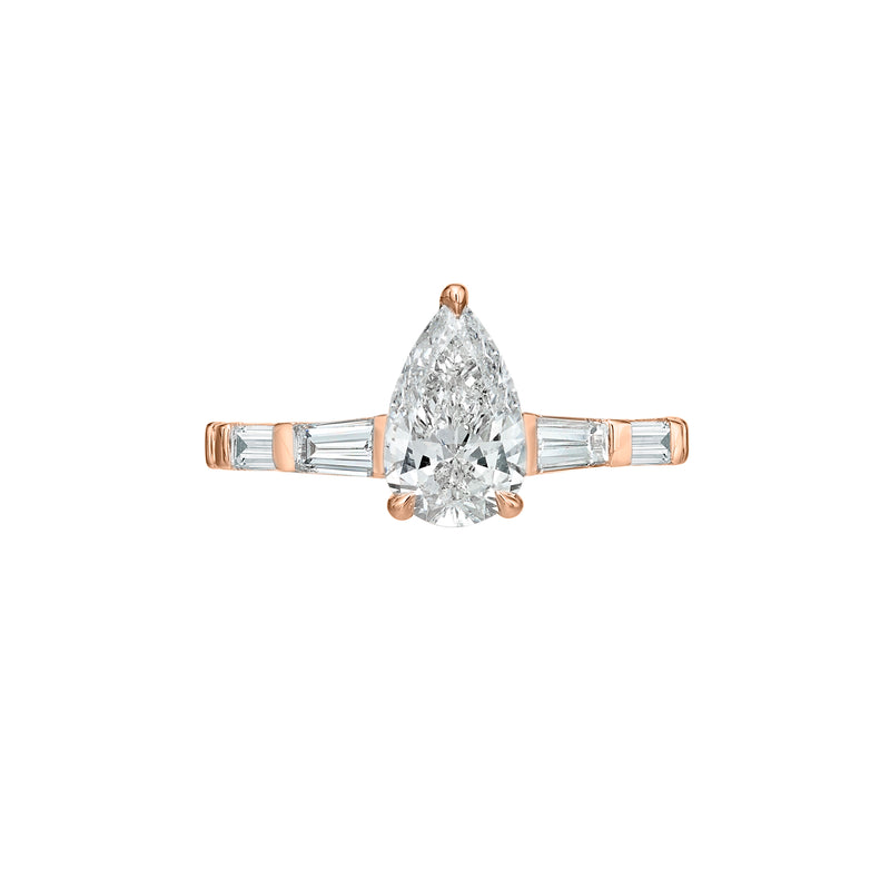 STEP UP LARGE PEAR DIAMOND RING
